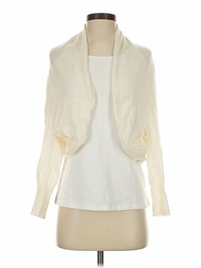 NakedCashmere Cream Open-Front Lightweight Cardigan Shrug